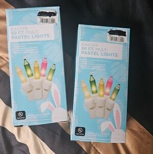 Pastel color 50 count lights (2 packs)